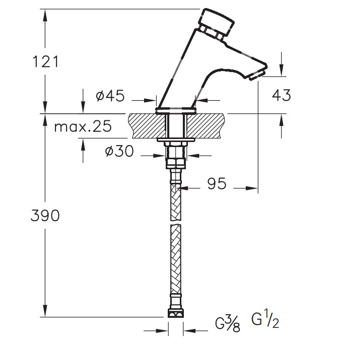 Смеситель для раковины AquaTouch A47059EXP