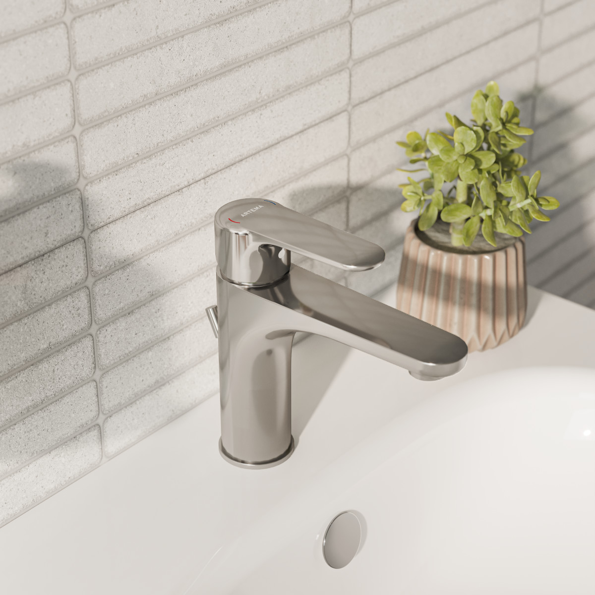 Смеситель для раковины VitrA Root Round A42706EXP однорычажный хром латунь