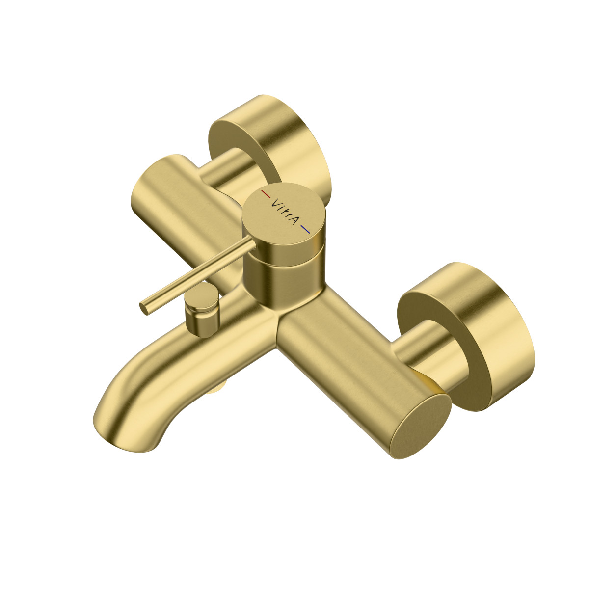 Настенный смеситель для ванны VitrA Minimax Round A4354825EXP однорычажный брашированное золото латунь
