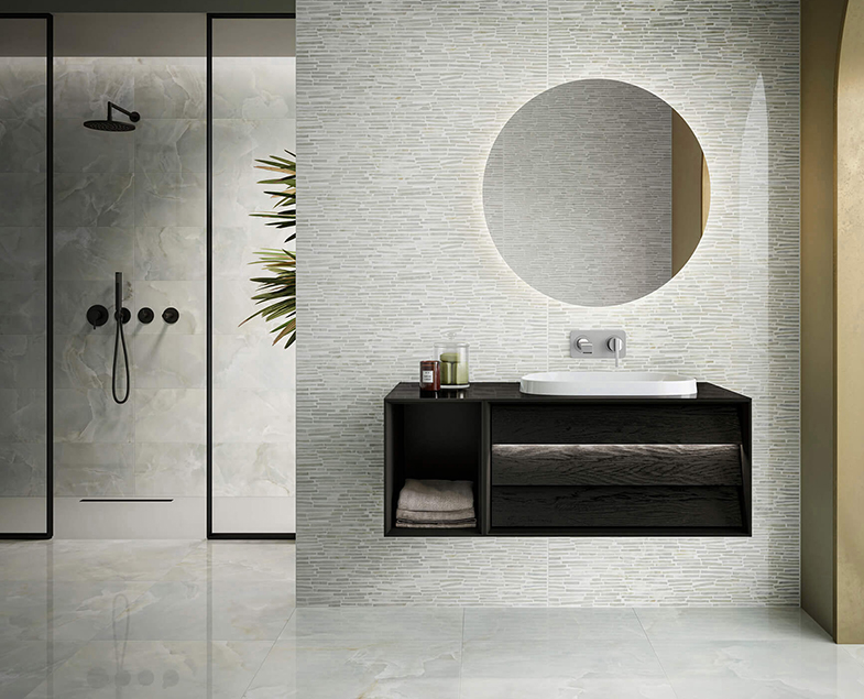 Набор встроенной душевой системы Origin на 3 направления, матовый черный