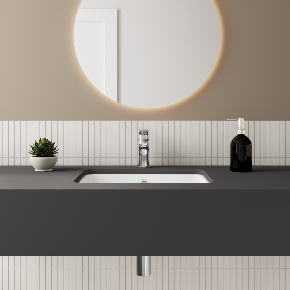 Встраиваемая снизу раковина VitrA S20 5474B003-0618 50 x 37 см прямоугольная белая антибактериальное покрытие Hygiene