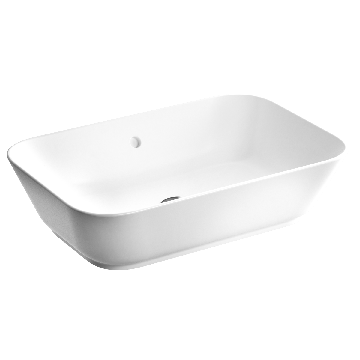 Раковина чаша VitrA Geo (Гео) 7425B003-0012 60 x 39 см накладная белая антибактериальное покрытие Hygiene (Хайджн)