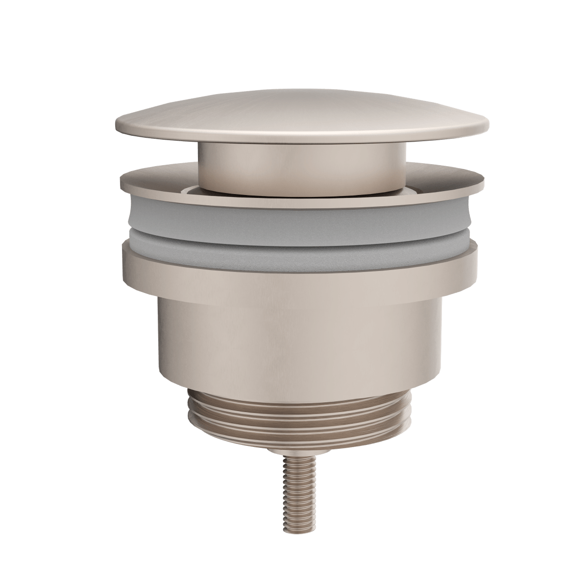Донный клапан VitrA A4514934 нажимной для раковины с переливом брашированный никель