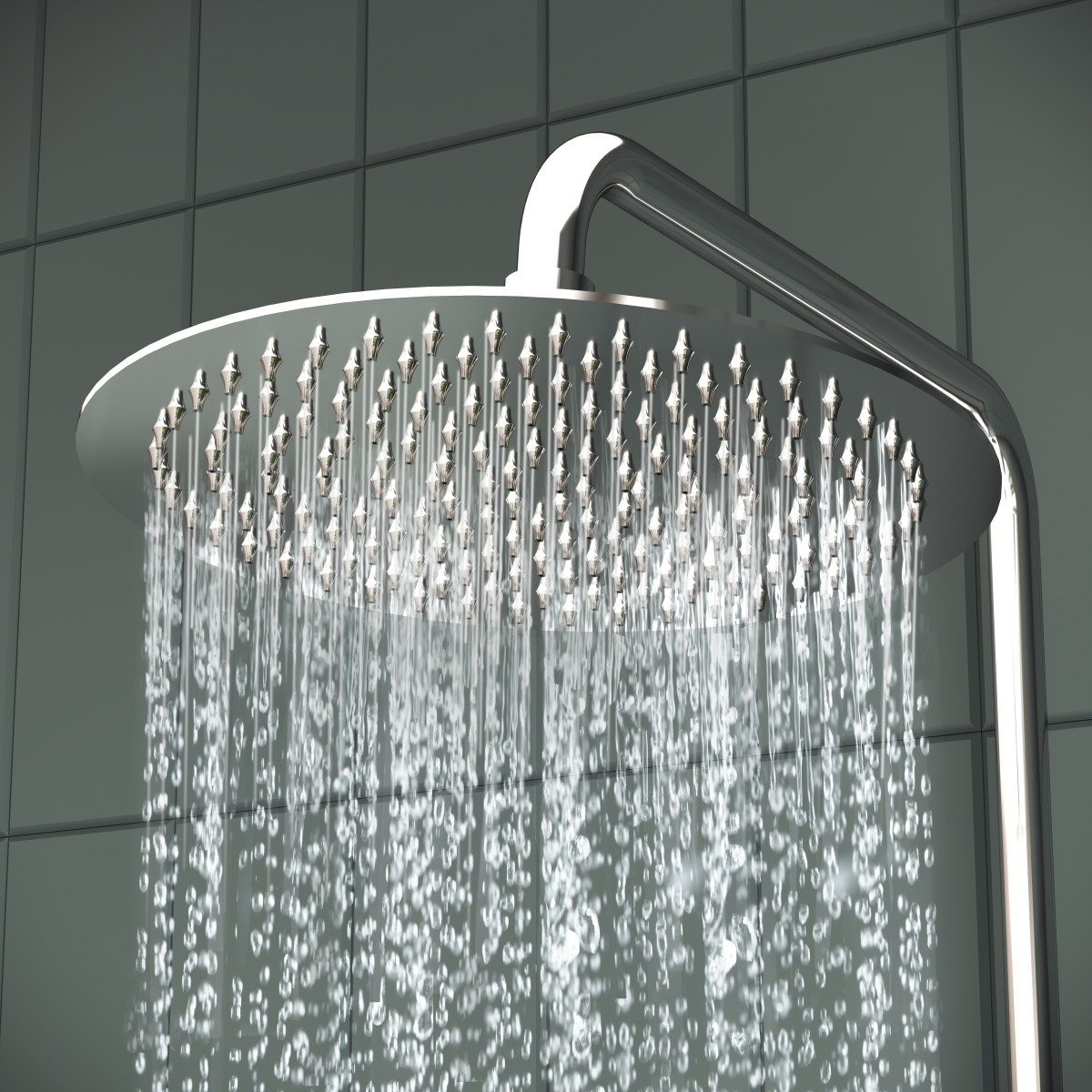 Душевая система VitrA AquaHeat A47201EXP с термостатическим смесителем и ручным душем хром латунь