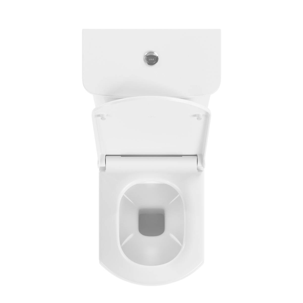 Унитаз-компакт напольный VitrA Serenada 9722B003-7203 с сиденьем микролифт белый санитарный фарфор антибактериальное покрытие Hygiene