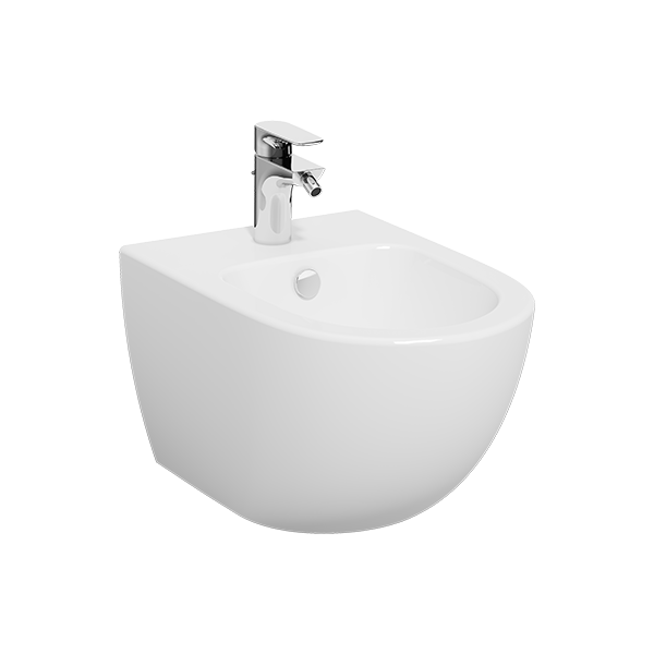 Биде VitrA Sento 4338B003-1046 подвесное белое с отверстием под смеситель покрытие Hygiene