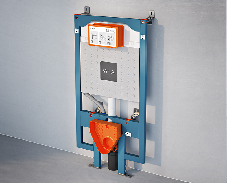 Комплект Vitra Zentrum Round Инсталяция VitrA V8 с подвесным унитазом Zentrum и клавиша смыва