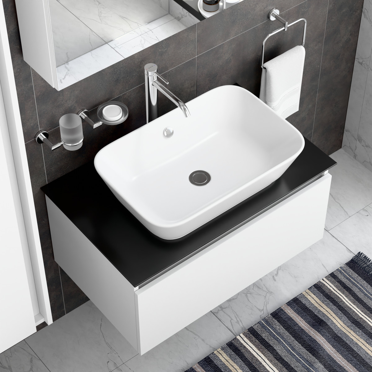 Смеситель для раковины-чаши VitrA Minimax Round A43534EXP однорычажный хром латунь