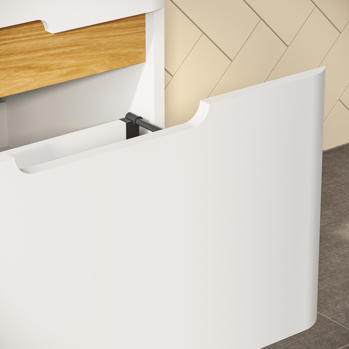 Тумба с раковиной для ванной VitrA Sento (Сенто) 60824 80 см матовая белая МДФ