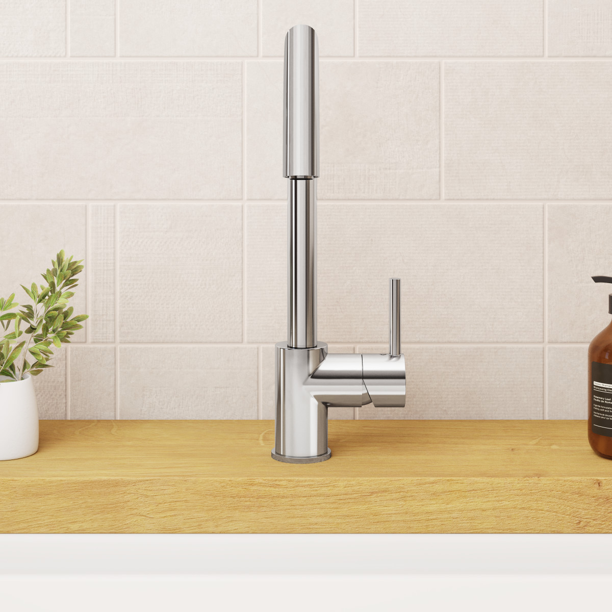 Смеситель для кухни VitrA Minimax S A42091EXP с поворотным изливом однорычажный хром латунь