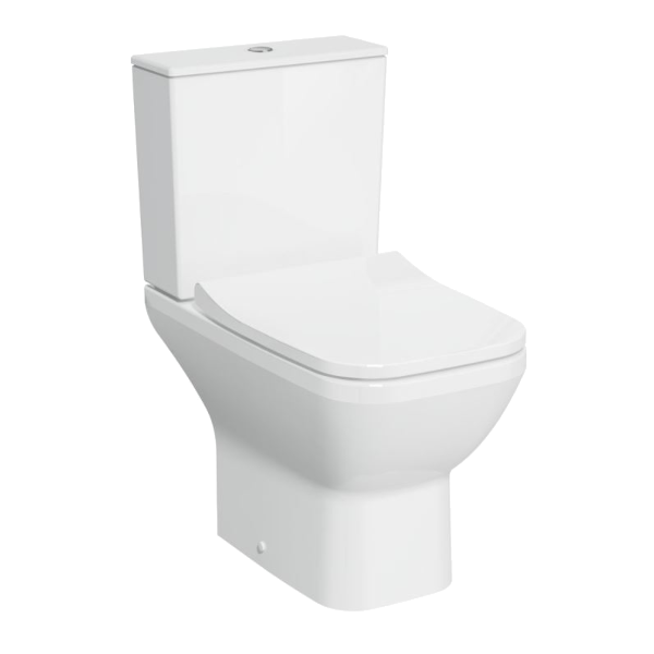 Унитаз-компакт напольный VitrA Integra Square 9833B003-7205 с сиденьем микролифт белый санитарный фарфор антибактериальное покрытие Hygiene