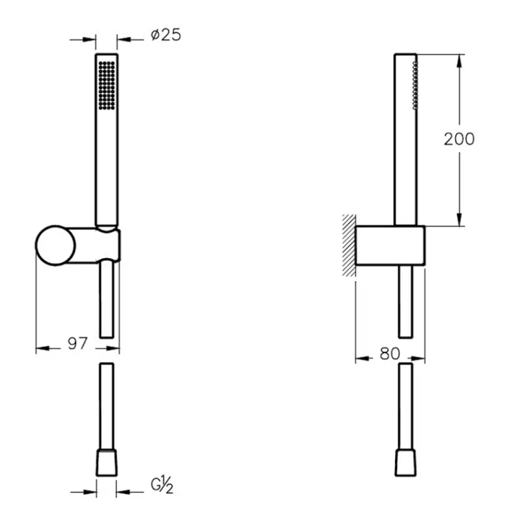 Ручной душ Origin, цвет хром, A45543