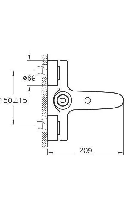 Смеситель для ванны и душа VitrA A42451EXP