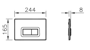Кнопка смыва VitrA Loop R, цвет Глянцевый Хром