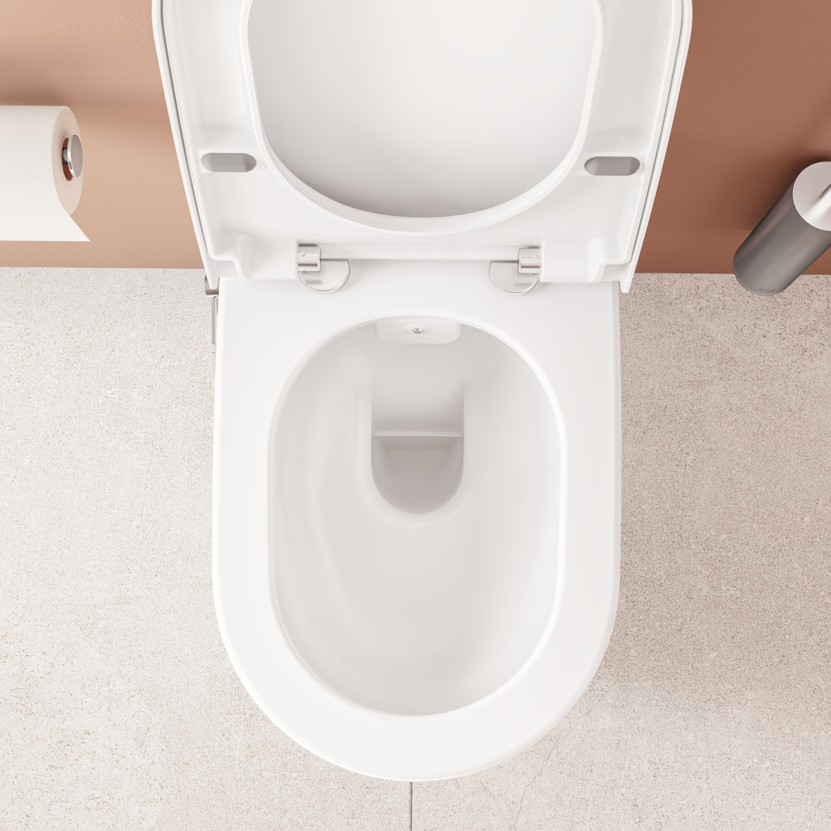 Подвесной унитаз VitrA Nest 5176B003-6233 с функцией биде и встроенным смесителем безободковый Rim-ex с сиденьем микролифт дюропласт белый глянец санитарный фарфор антибактериальное покрытие Hygiene