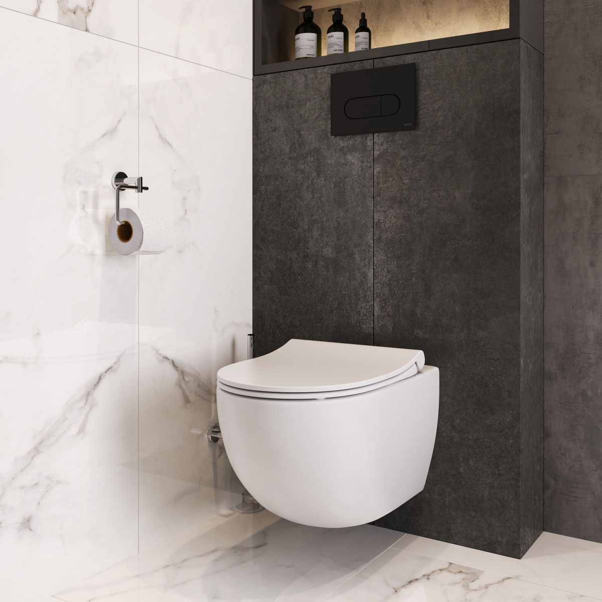 Подвесной унитаз VitrA Sento 7748B003-0075 безободковый Rim-ex белый санитарный фарфор антибактериальное покрытие Hygiene