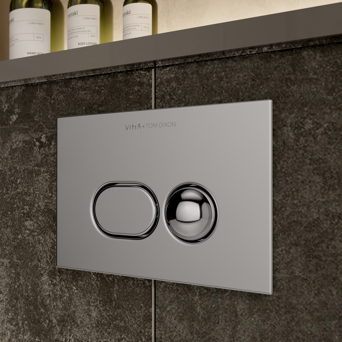 Кнопка смыва для инсталляции VitrA Liquid 740-2180 хром двойный смыв