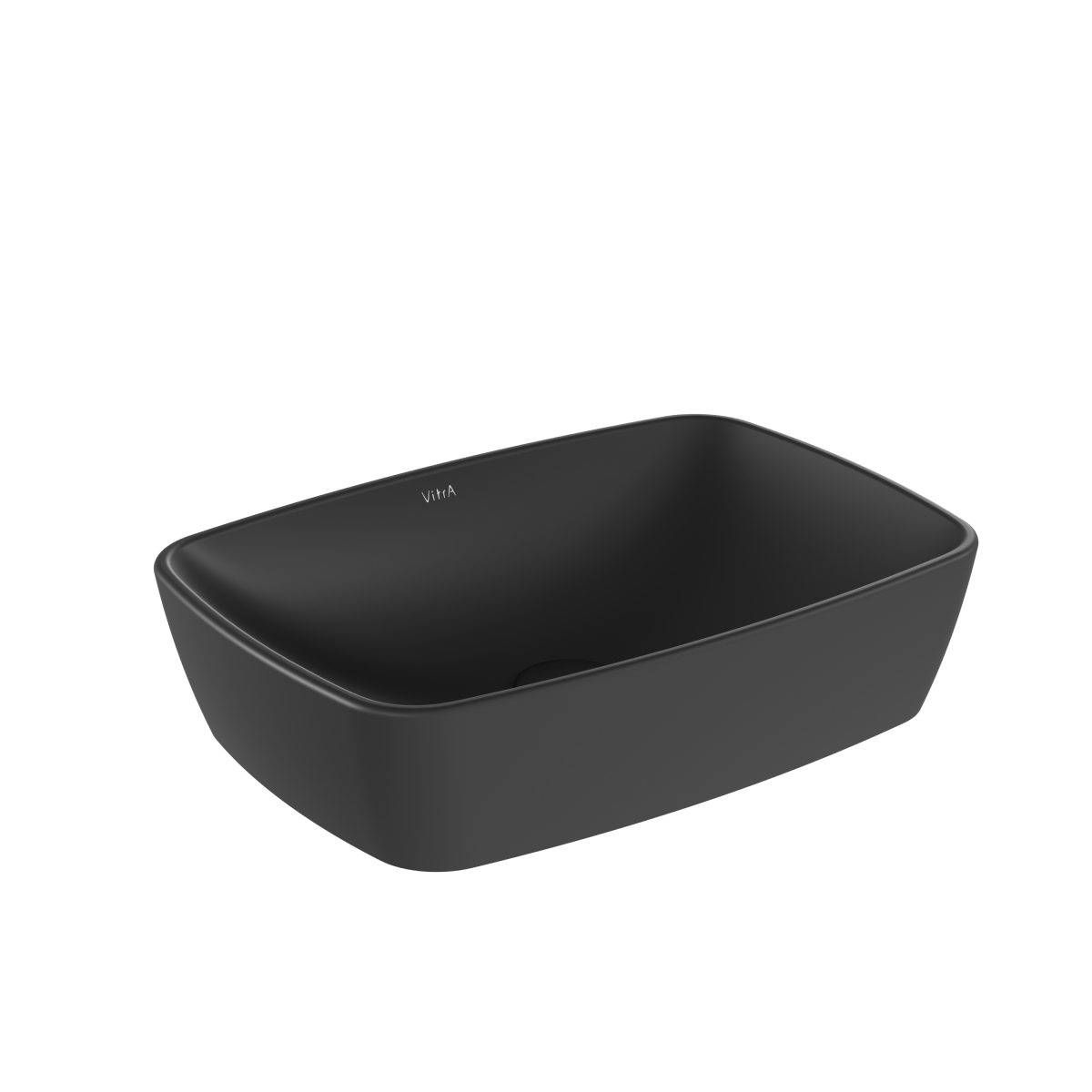 Раковина чаша VitrA Shift (Шифт) 7075B083-0016, 55 x 38 см, накладная, черная, антибактериальное покрытие Hygiene (Хайджн)