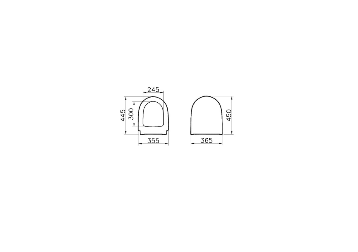 Сиденье для унитаза VitrA Sento (Сенто) 86-003-009, круглое белое дюропласт, с микролифтом