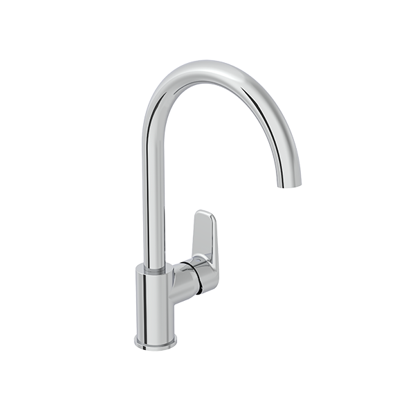 Смеситель для кухни VitrA Flow Soft A43419EXP с поворотным изливом однорычажный хром латунь