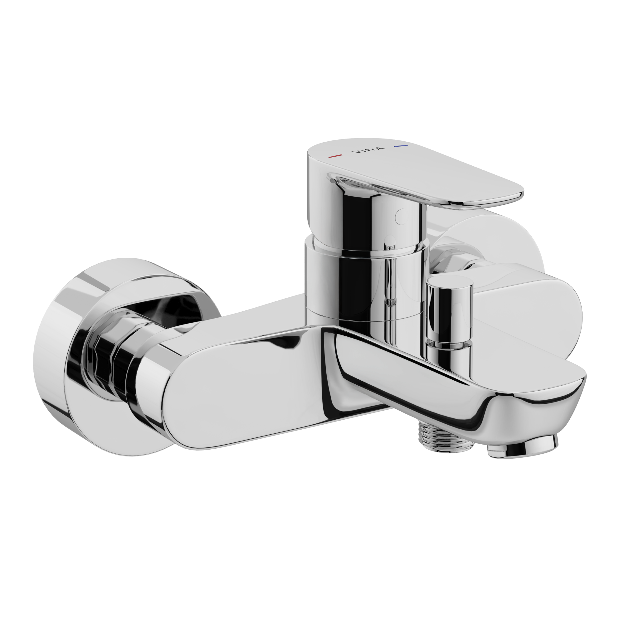 Смеситель настенный VitrA Flow Soft A42946EXP для ванны однорычажный хром латунь