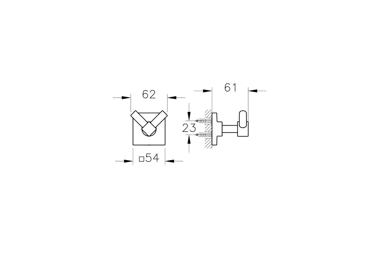 Крючок для одежды VitrA Root A4480136 матовый черный нержавеющая сталь
