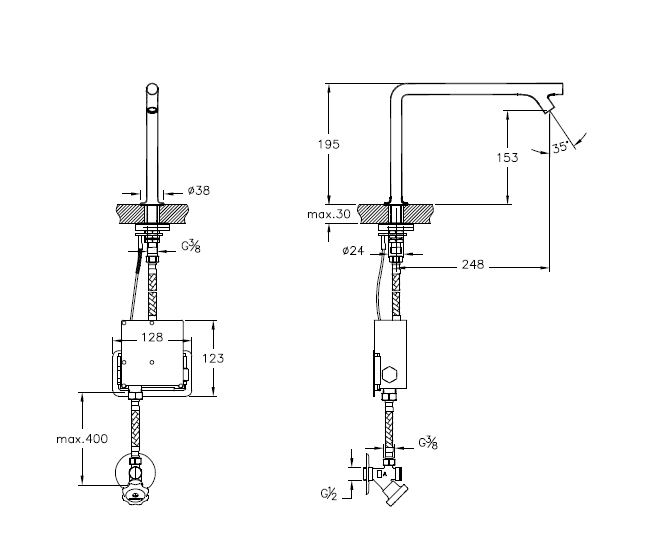 Смеситель для раковины Istanbul AquaTouch, хром