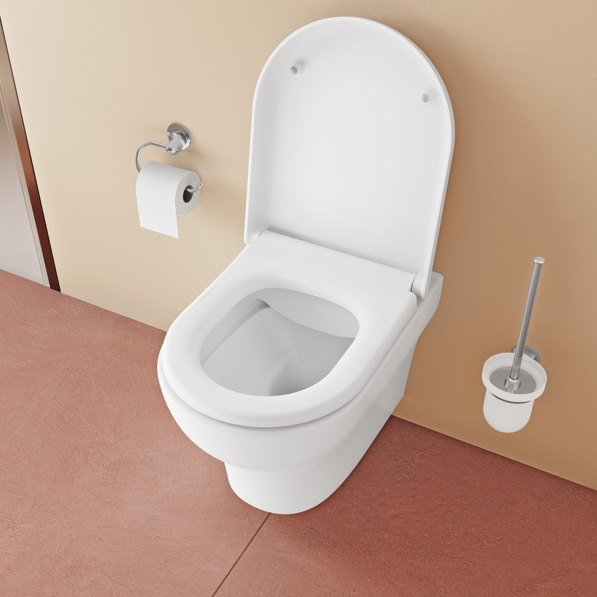 Подвесной унитаз VitrA Zentrum Round 7786B003-0075 безободковый SmoothFlush белый санитарный фарфор антибактериальное покрытие Hygiene