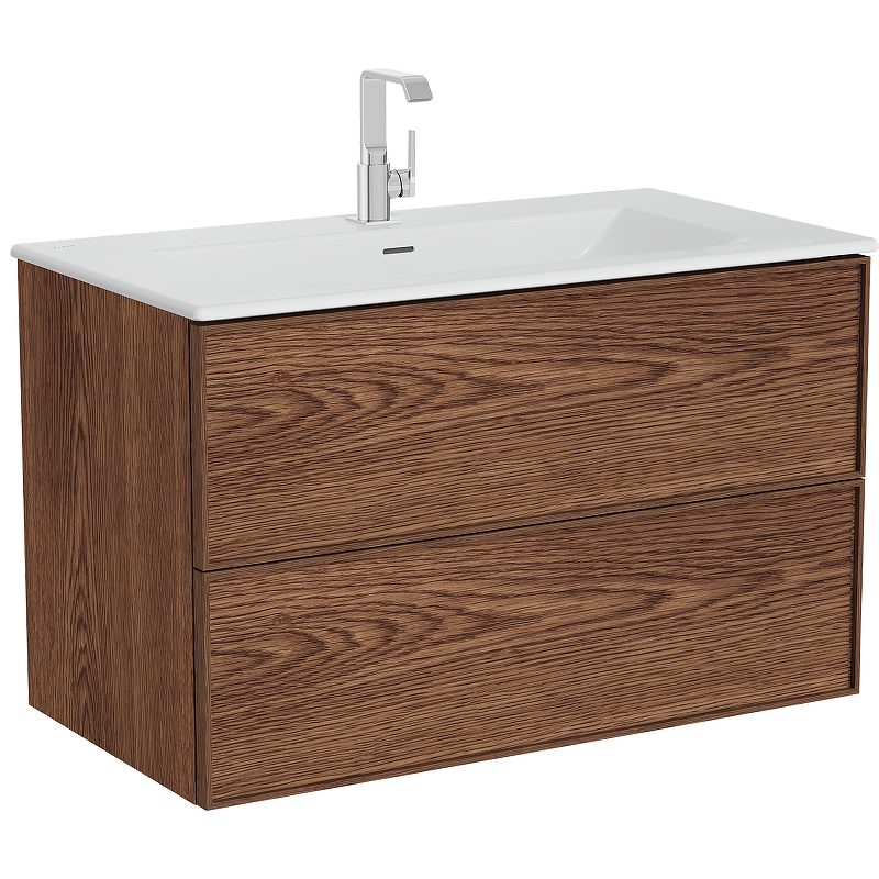 Тумба с раковиной для ванной VitrA Metropole Edge 67156 100 см грецкий орех МДФ