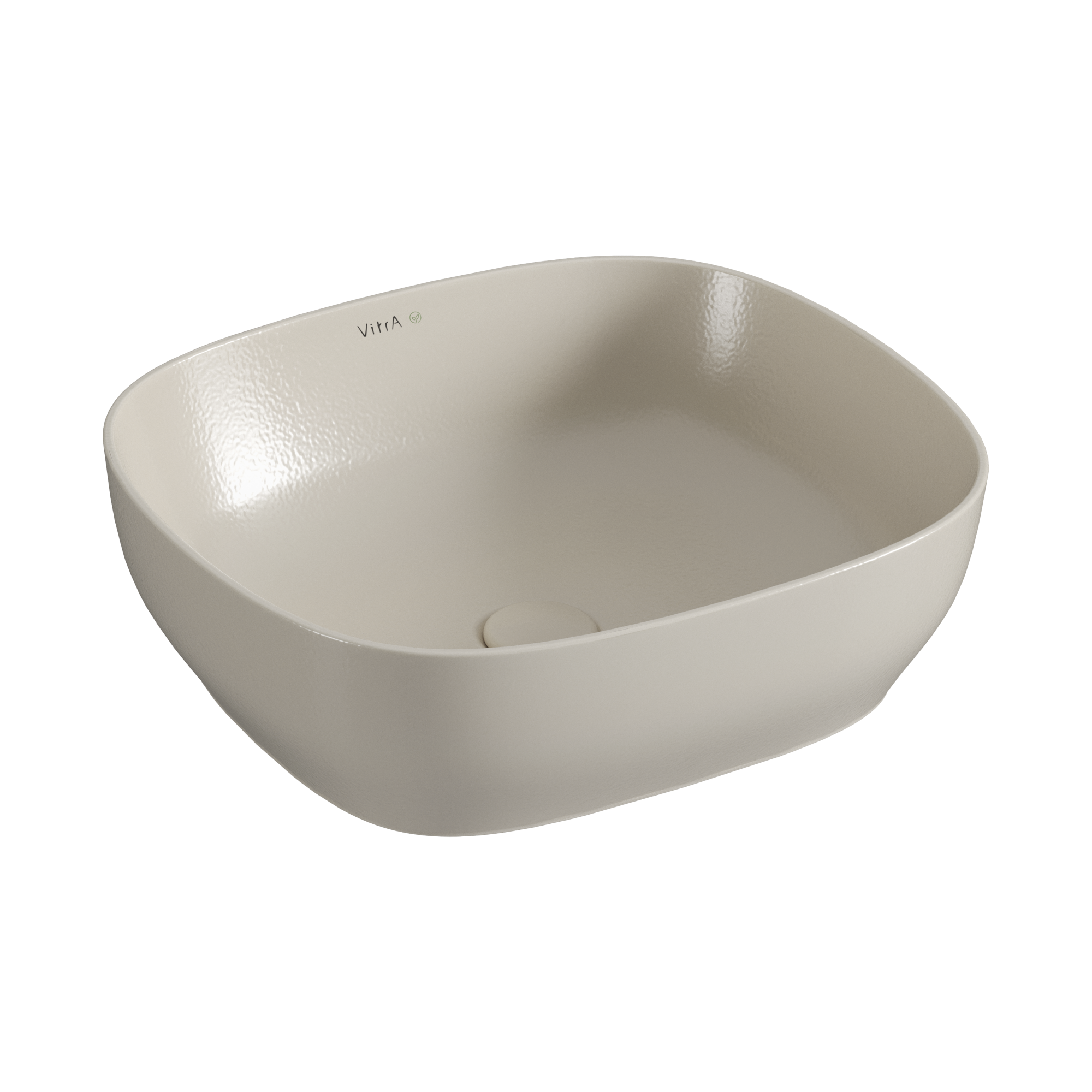 Раковина чаша VitrA Outline Recycled 7994B066-0016 48 x 42 см накладная матовая бежевая антибактериальное покрытие Hygiene