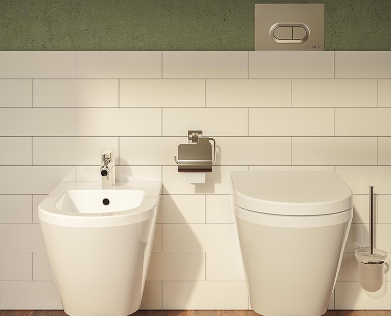 Комплект Vitra Zentrum Инсталяция VitrA V12 с подвесным унитазом Vitra Zentrum и клавиша смыва