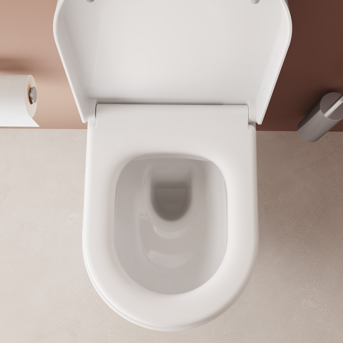 Подвесной унитаз VitrA Mia Round 7510B003-0075 безободковый SmoothFlush белый санитарный фарфор антибактериальное покрытие Hygiene
