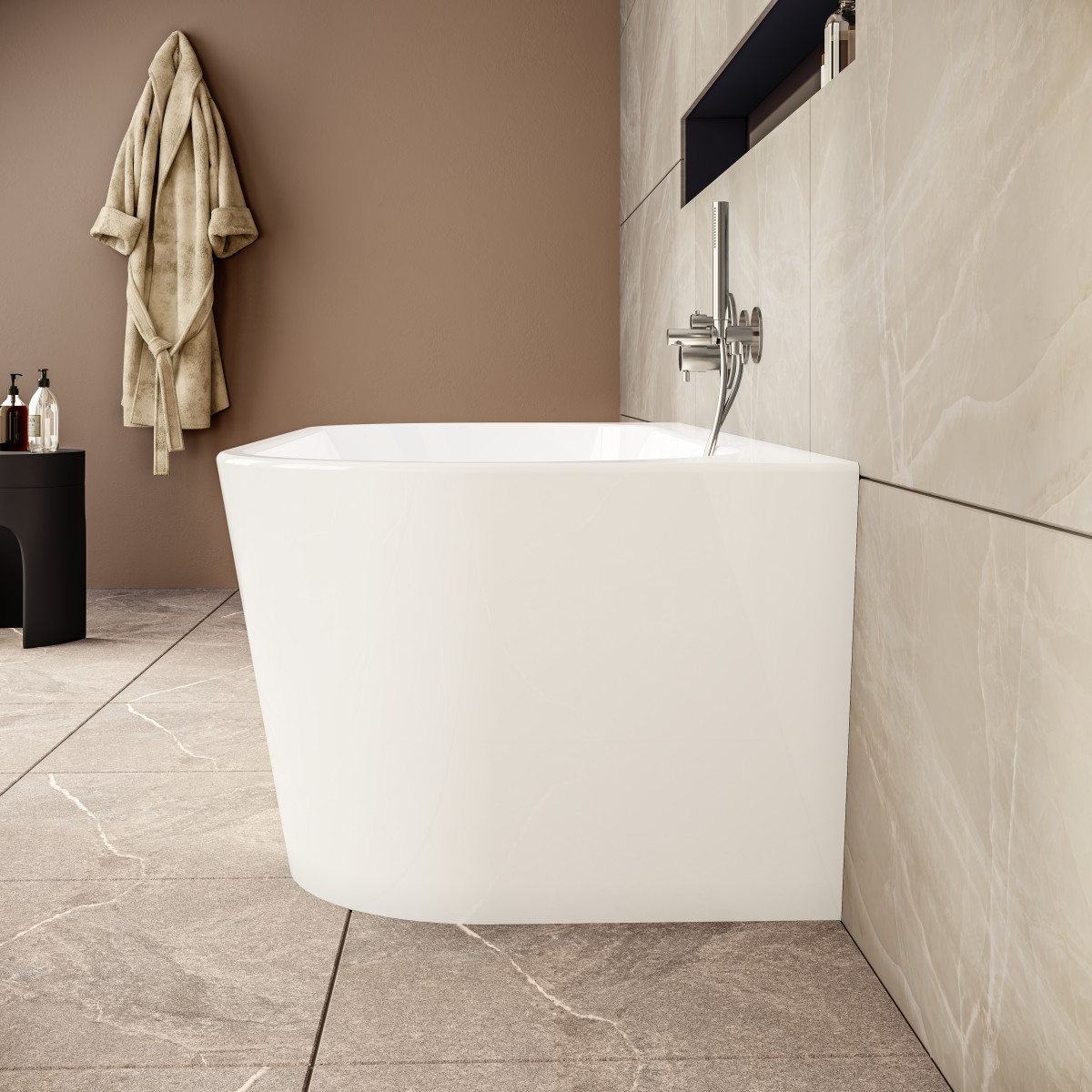 Ванна VitrA Geo (Гео) 65420006000 180 x 80,5 см отдельностоящая акриловая прямоугольная белая