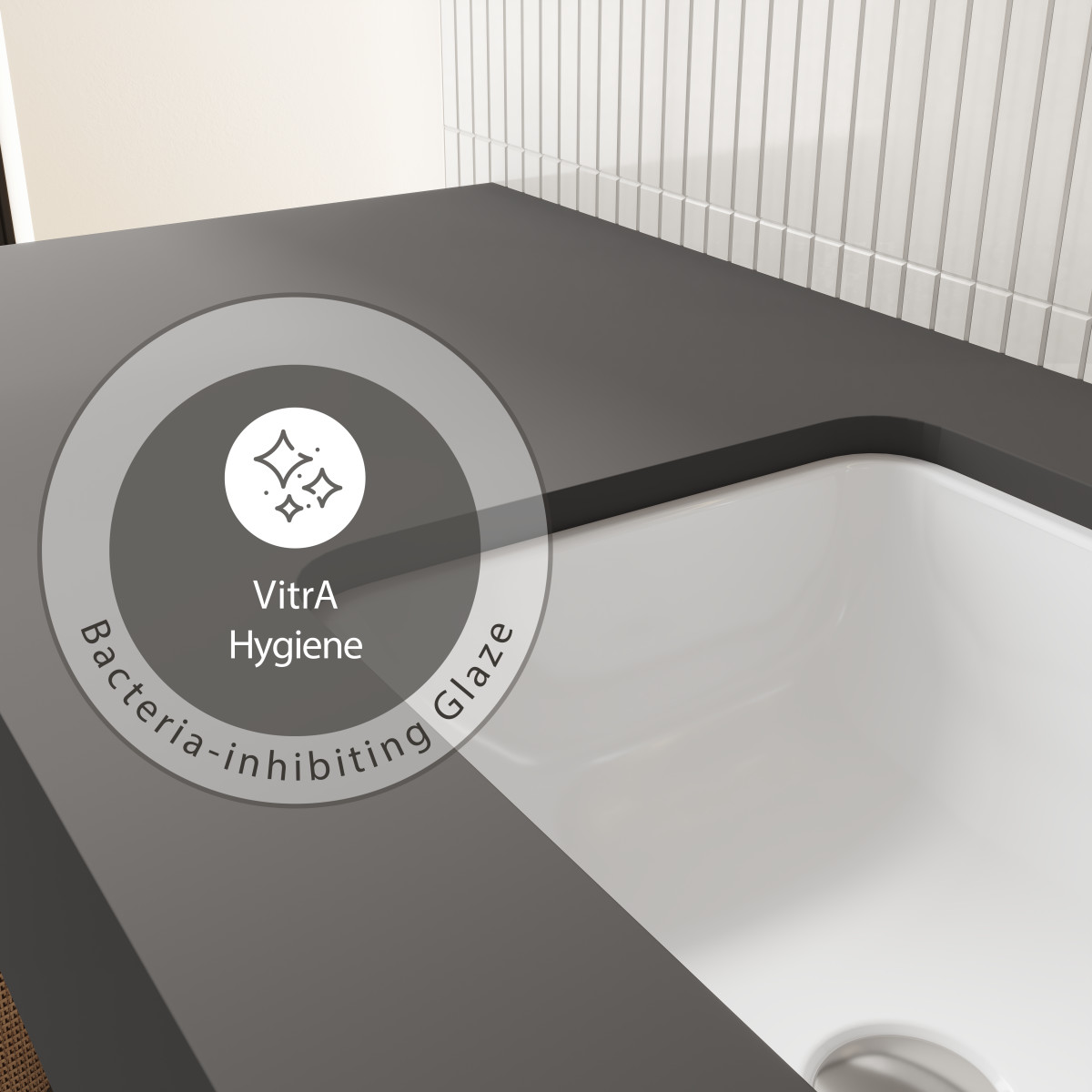 Встраиваемая снизу раковина VitrA S20 5474B003-0618 50 x 37 см прямоугольная белая антибактериальное покрытие Hygiene (Хайджн)