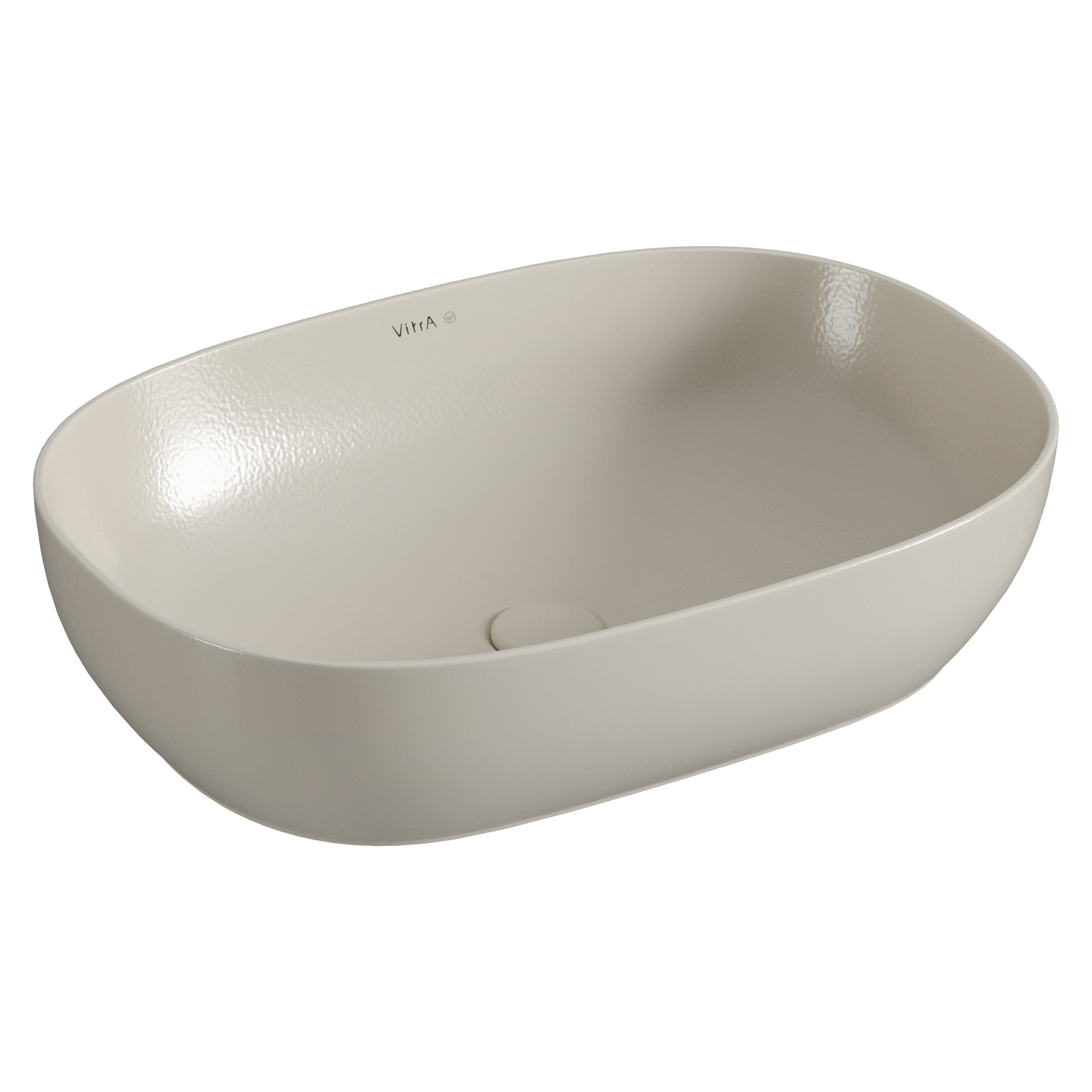 Раковина чаша VitrA Outline Recycled 7995B066-0016 60 x 41 см накладная матовая бежевая антибактериальное покрытие Hygiene