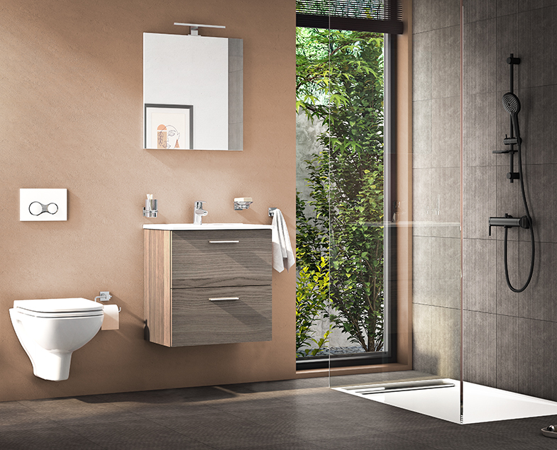 Смеситель настенный VitrA Origin A4261936WTC для ванны однорычажный матовый черный латунь