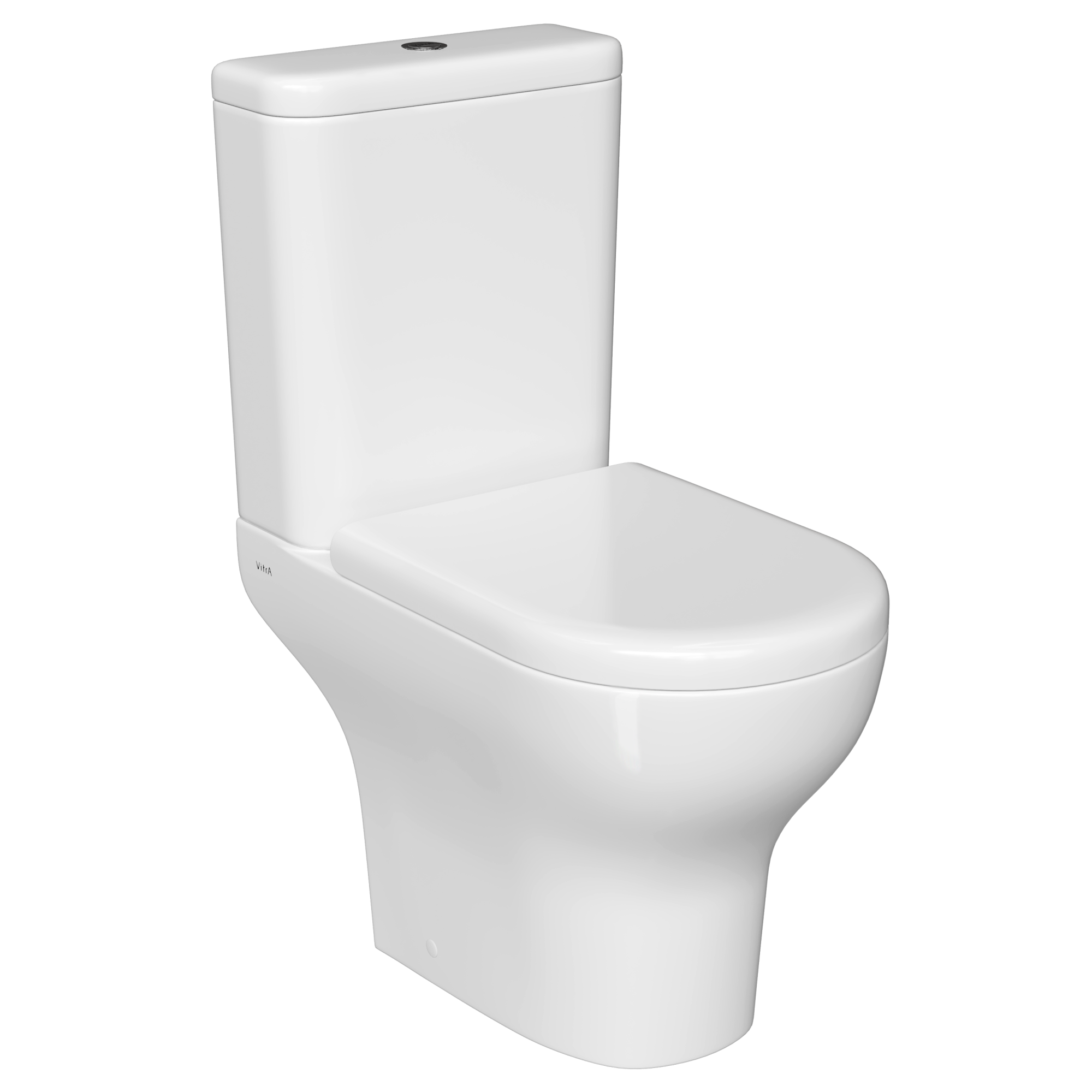 Унитаз-компакт напольный VitrA Zentrum 9012B003-7204 с сиденьем микролифт белый санитарный фарфор антибактериальное покрытие Hygiene