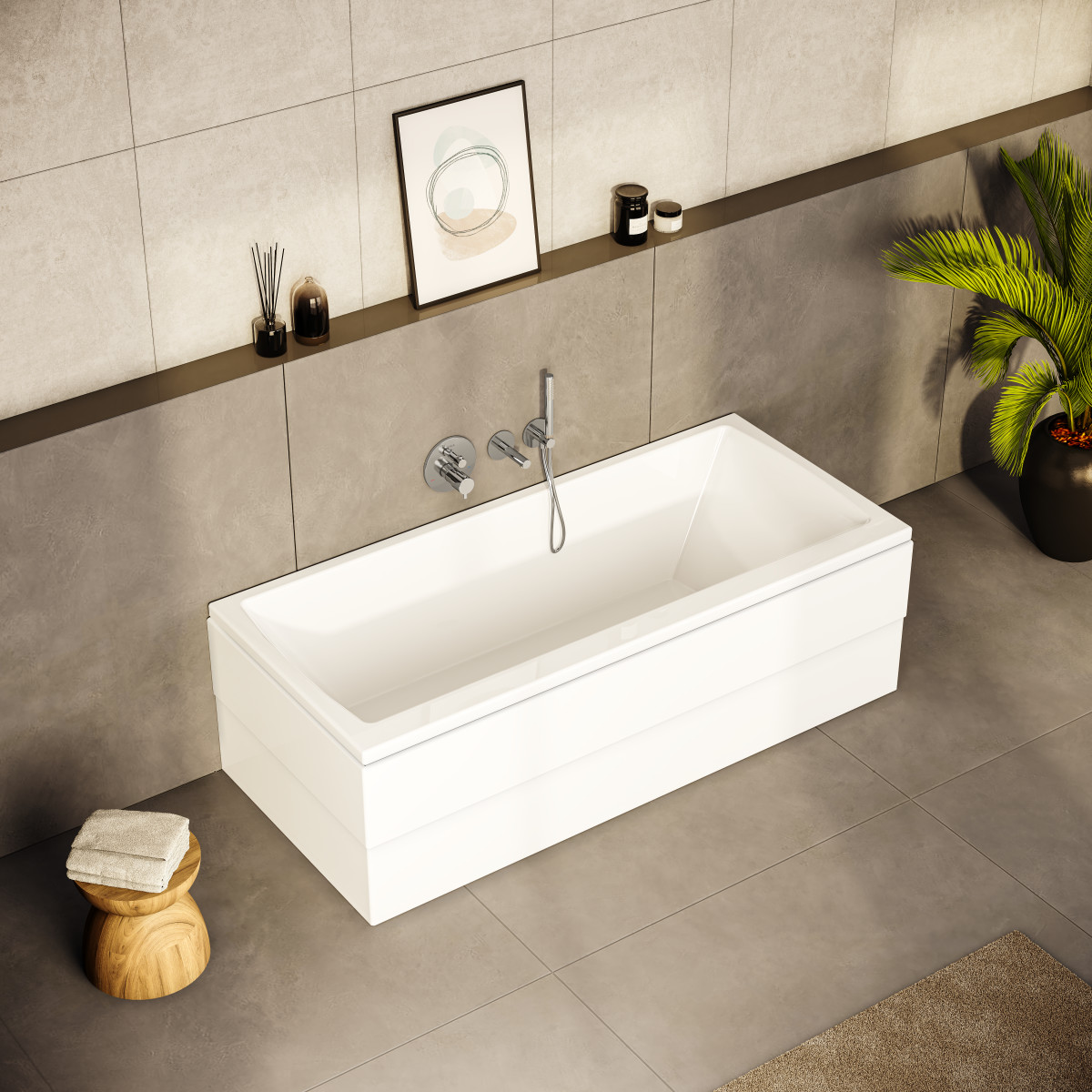 Ванна VitrA Neon 52540001000 180 x 80 см акриловая прямоугольная белая