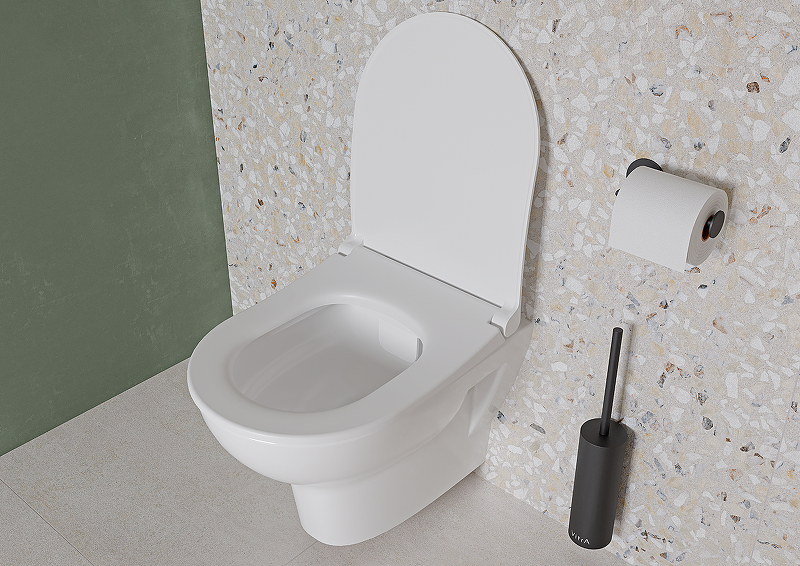 Комплект унитаза с инсталляцией Vitra Zentrum L-box 9012B003-7206 с сиденьем Микролифт и клавишей смыва Хром глянцевый