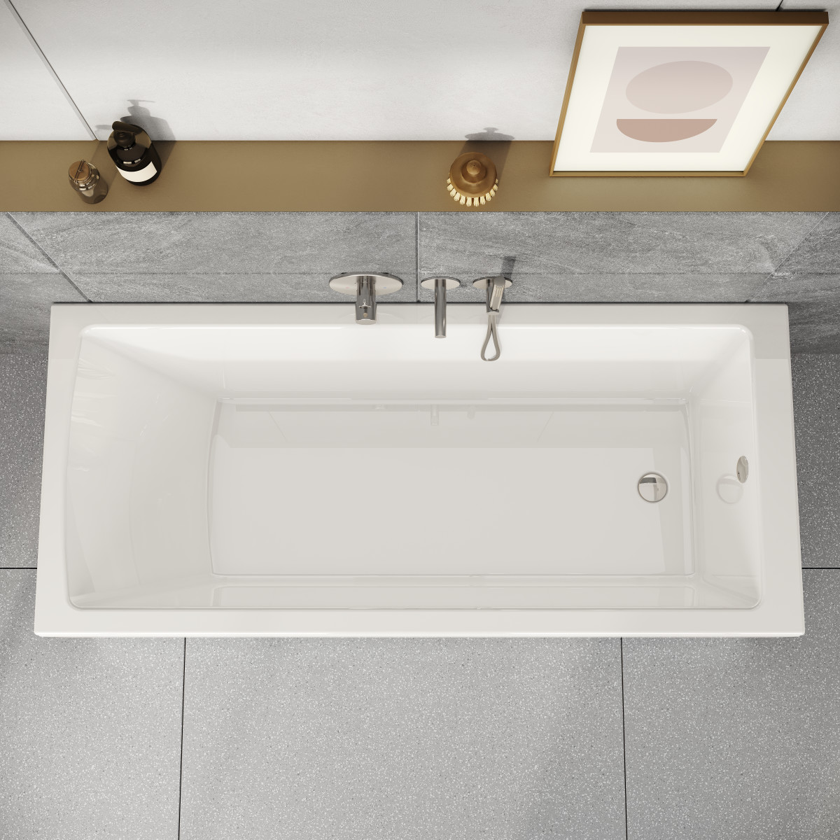 Ванна VitrA Neon (Неон) 55840001000 180 x 80 см акриловая прямоугольная белая