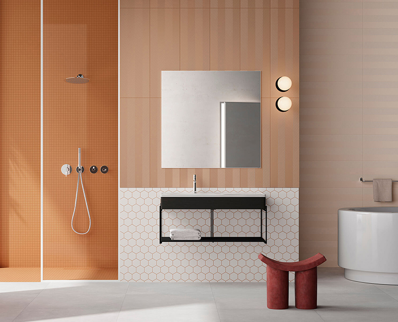 Набор встроенной душевой системы Origin на 2 направления, хром