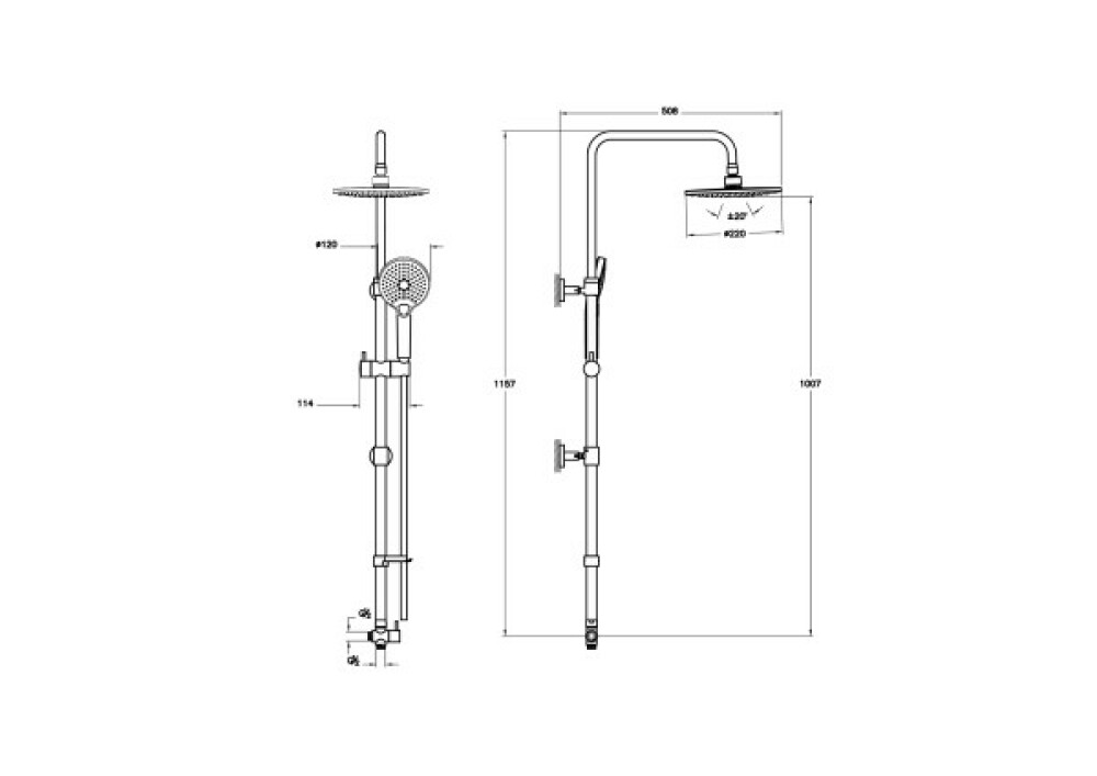 Душевая колонна 3C, хром