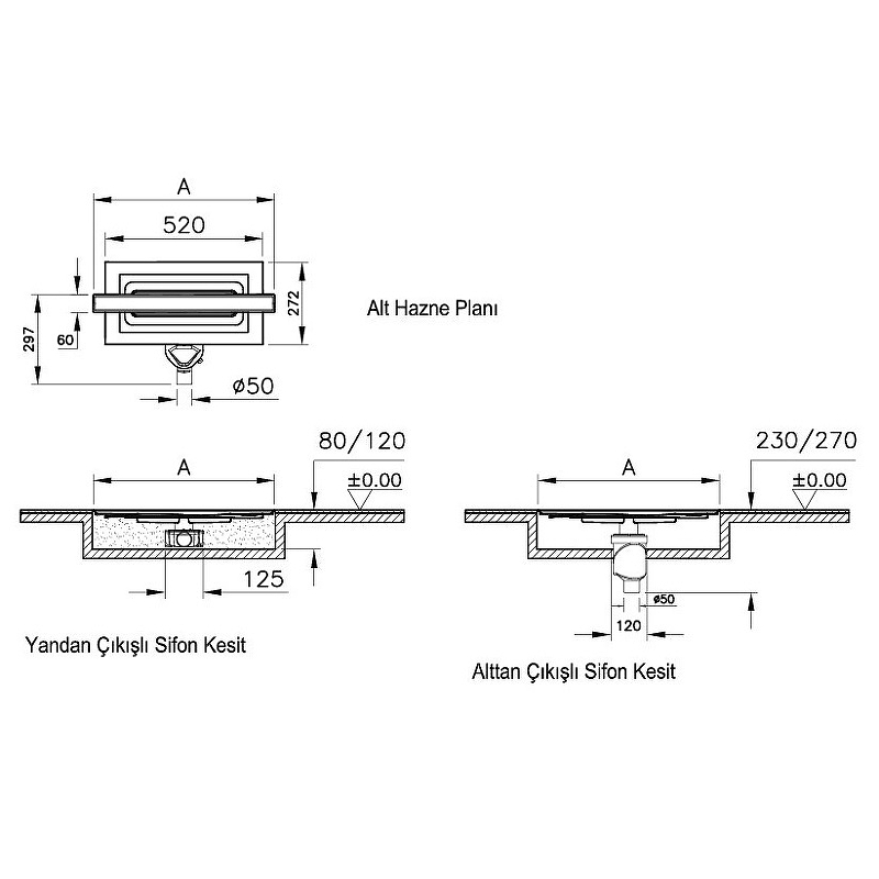 Душевой лоток Vitra Eco-Flow 40 59980476000 с решеткой Хром матовый
