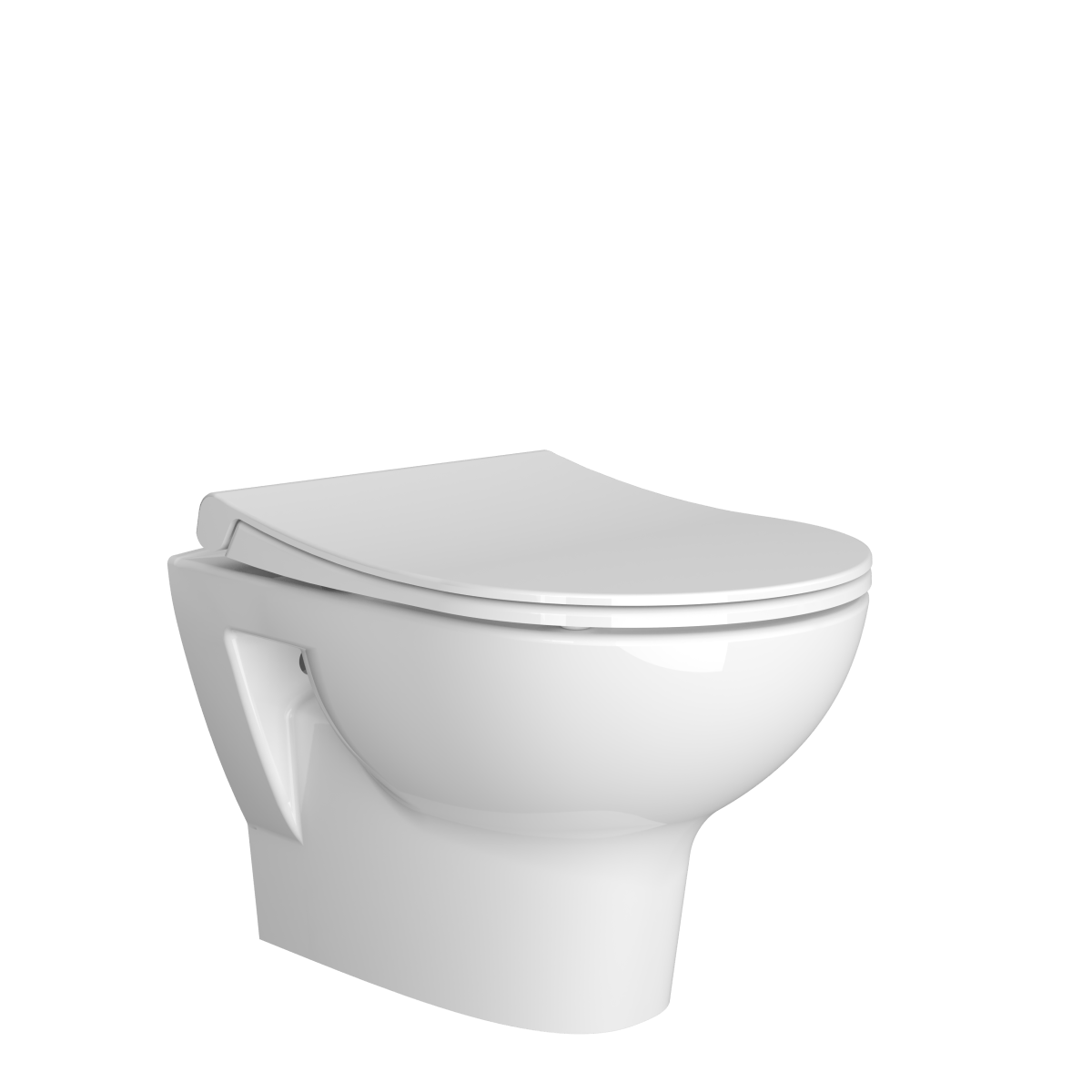 Подвесной унитаз VitrA Zentrum 5795B003-6077 безободковый с сиденьем микролифт дюропласт белый глянец санитарный фарфор антибактериальное покрытие Hygiene