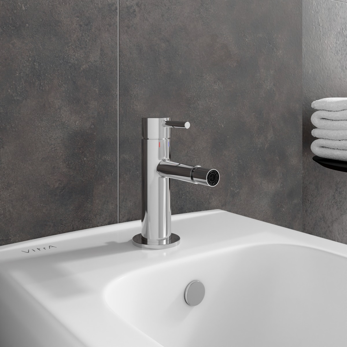 Смеситель для биде VitrA Origin (Ориджин) A42559, однорычажный, хром, латунь