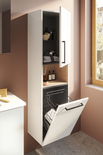 Пенал Root 40 см, правосторонний, глянцевый белый