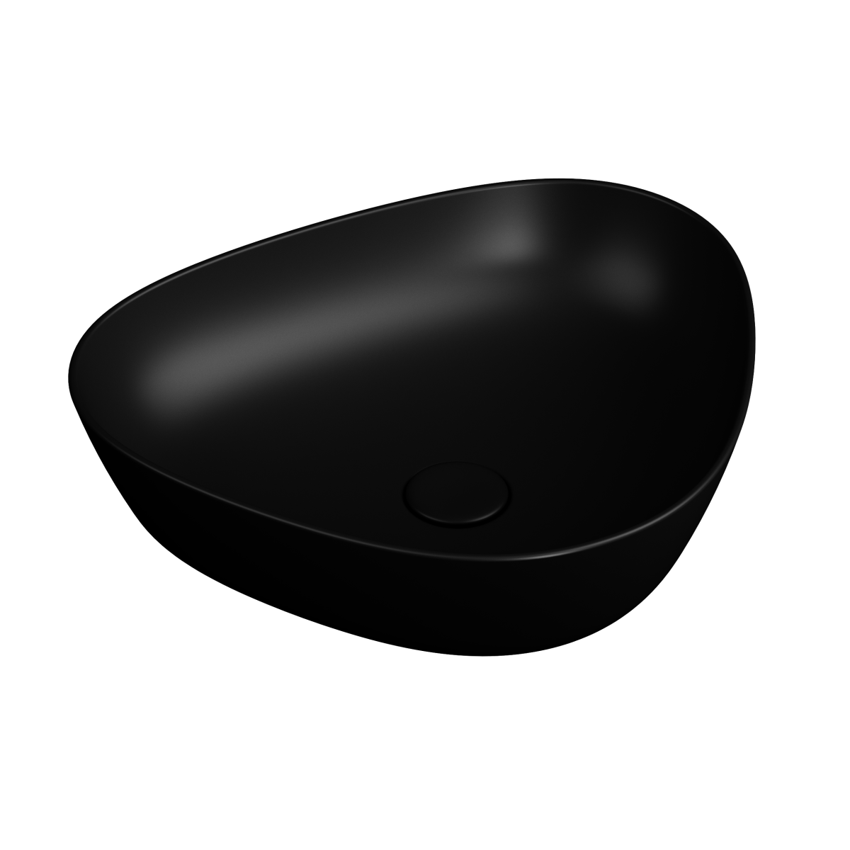 Раковина чаша VitrA Plural (Плюрал) 7812B483-0016 47 x 40 см накладная матовая черная антибактериальное покрытие Hygiene (Хайджн) + Clean (Хайджн + Клин)