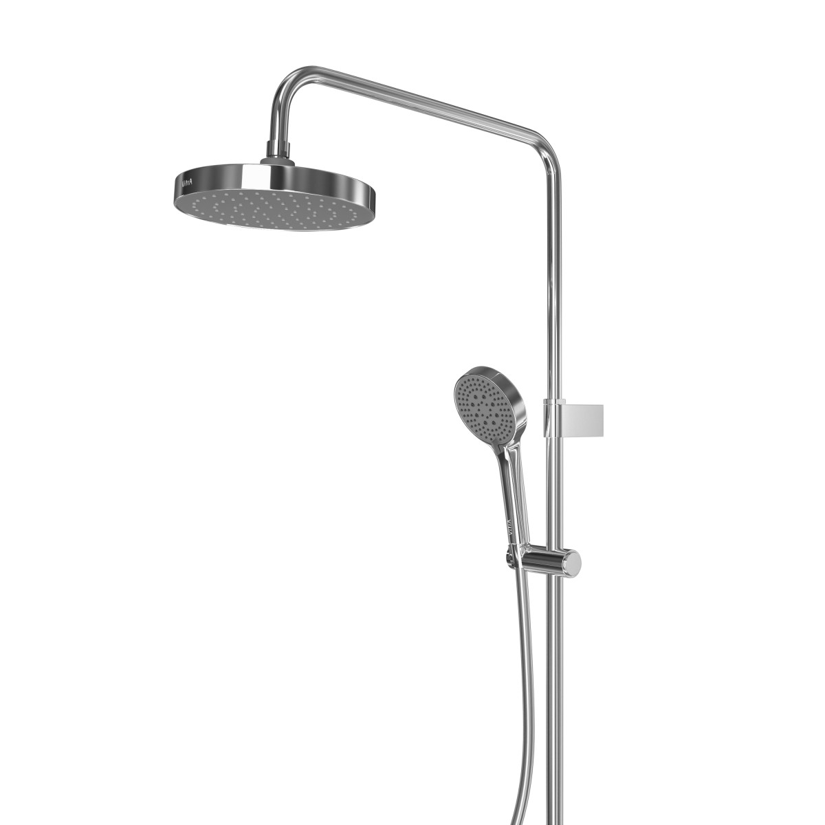 Душевая система VitrA Base Round A47303EXP с термостатическим смесителем и ручным душем хром латунь