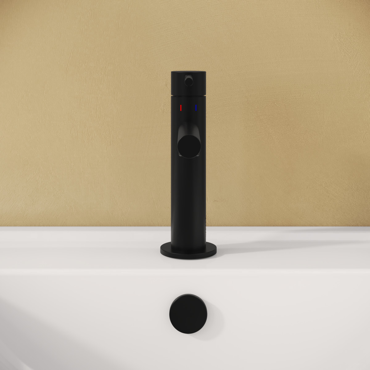 Смеситель для раковины VitrA Origin A4255636WTC однорычажный матовый черный латунь