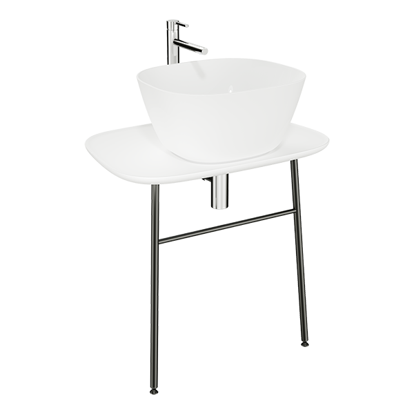 Столешница с раковиной VitrA Plural 62561 70 см отдельностоящая матовая белая керамика